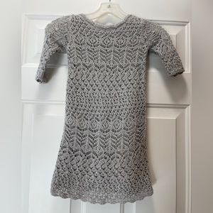 Cat & Jack Sweater Dress Gray With Silver Threads Size XS 4/5 Pre-owned